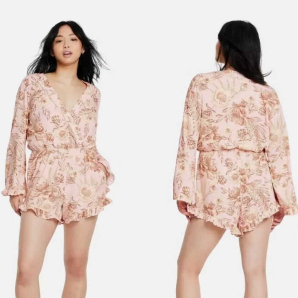 AGUA BENDITA X TARGET Romantic Floral Print Flare Sleeve Romper